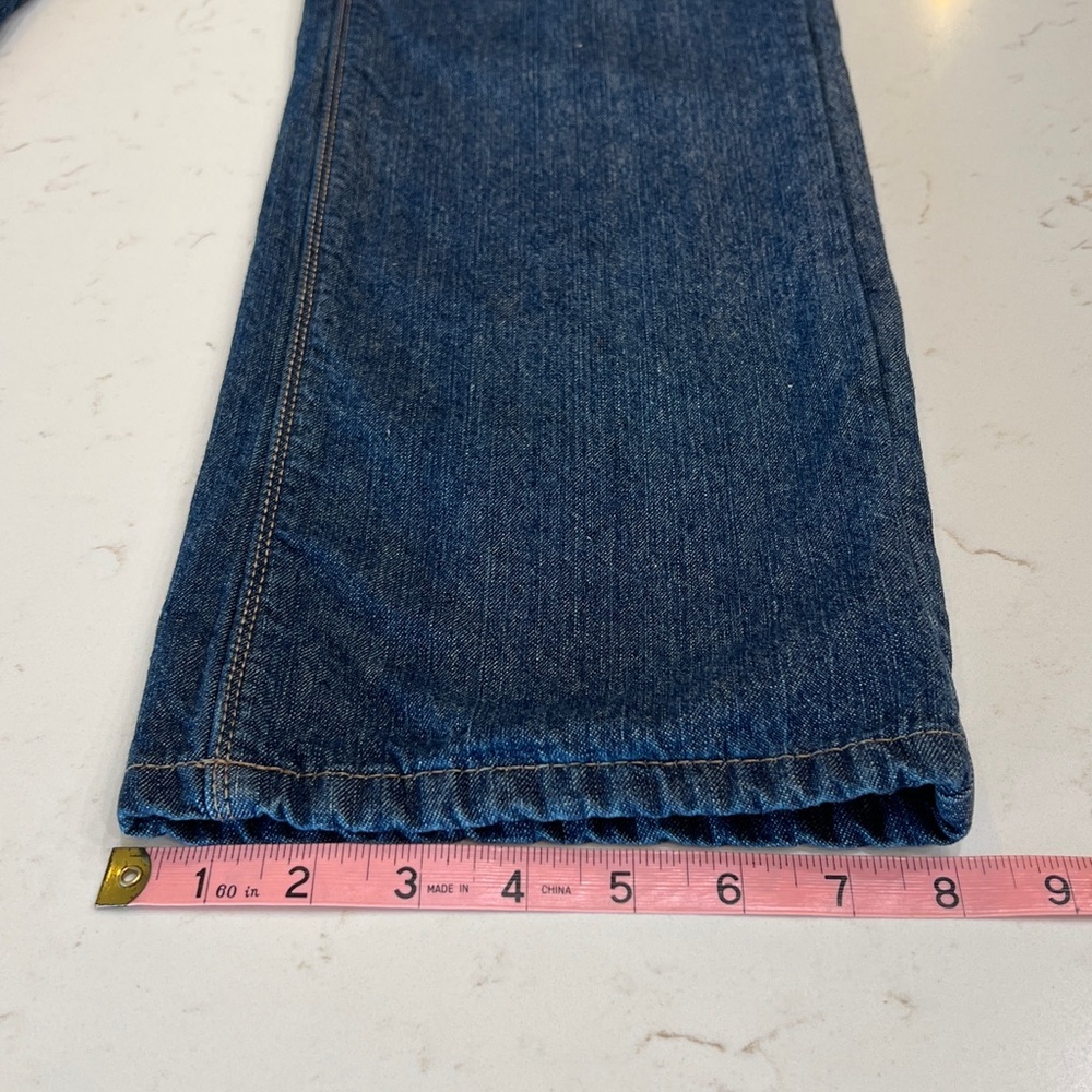 Natural Reflections Plaid Lined Dark Wash Jeans Size 6 - Picture 13 of 13